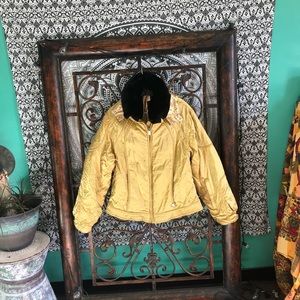 Women's Gold Jacket with Black Collar